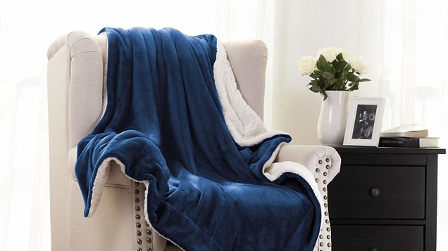 The BEDSURE Sherpa Fleece Blanket is a soft, plush blanket that any cat would be happy to take a nap on.